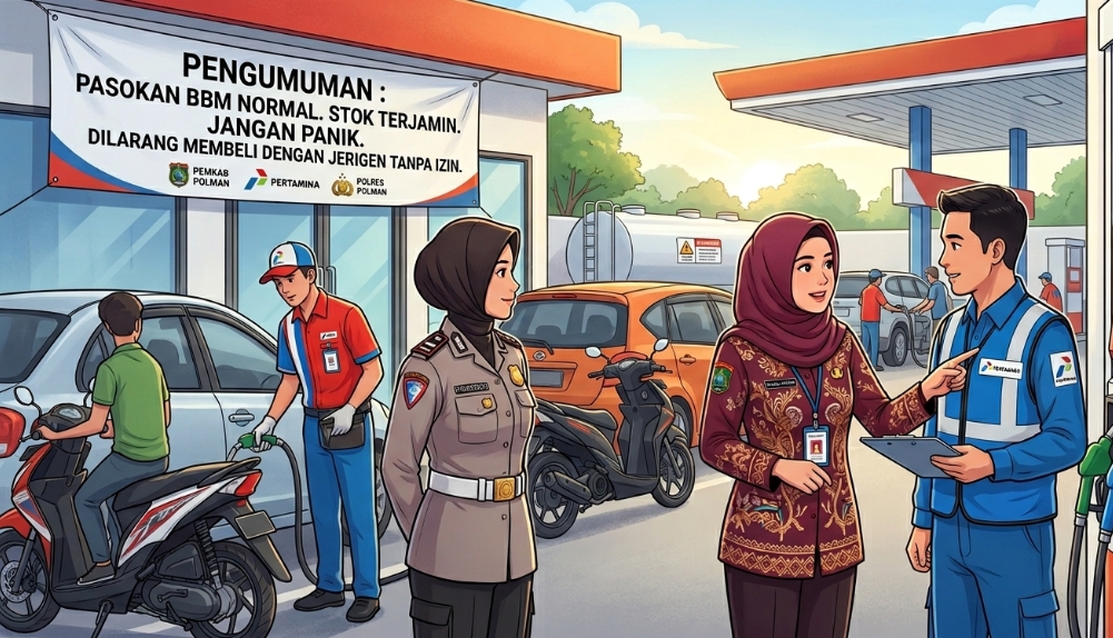 Isu Kenaikan BBM Mencuat, Pemkab Polman Pastikan Stok Aman dan Bakal Tindak Tegas Penimbun