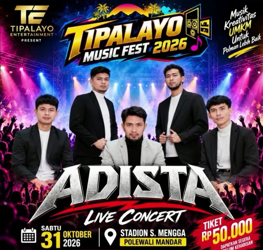 Tipalayo Music Fest 2026 Segera Digelar di Polman, Ini 6 Titik Resmi Pembelian Tiketnya